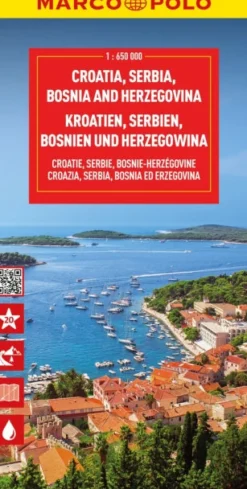 Croatia, Bosnia, Herzegovina Marco Polo Map