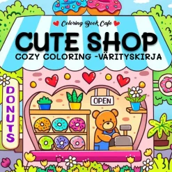 Cute Shop: cozy coloring -värityskirja