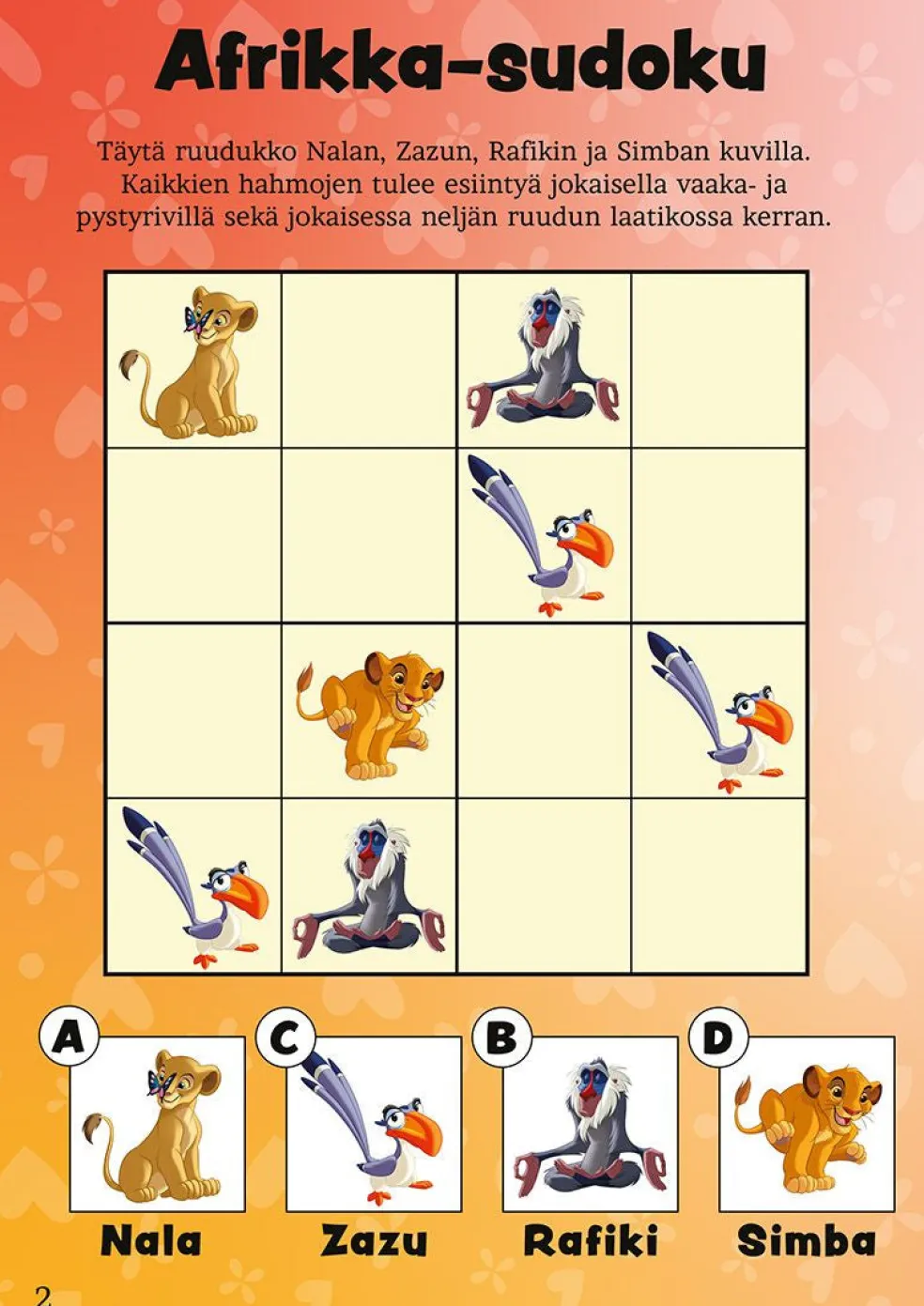 Disney Klassikot Eläimet puuhakirja (Disney 100 vuotta)