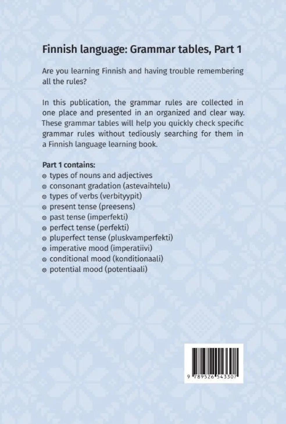 Finnish language: Grammar tables