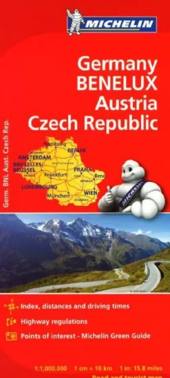 Germany, Benelux, Austria, Czech Republic - Michelin National Map