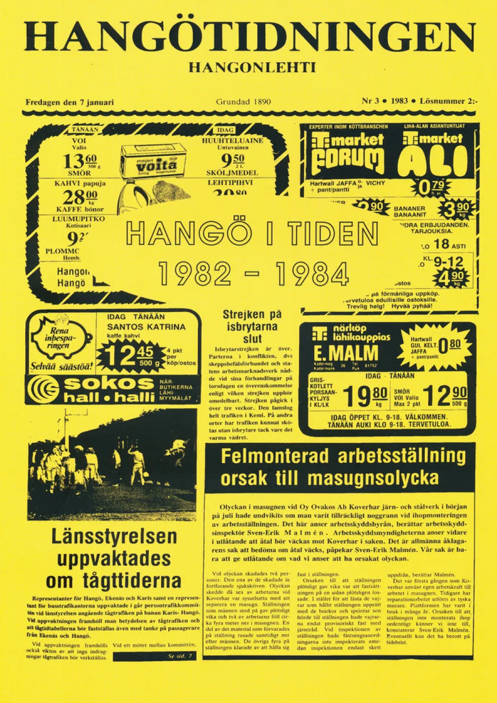 Hangö i tiden 1982-1984