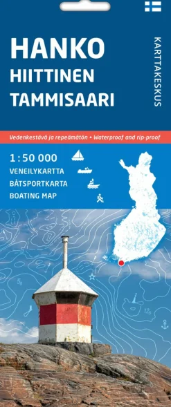 Hanko Hiittinen Tammisaari, veneilykartta 1:50 000