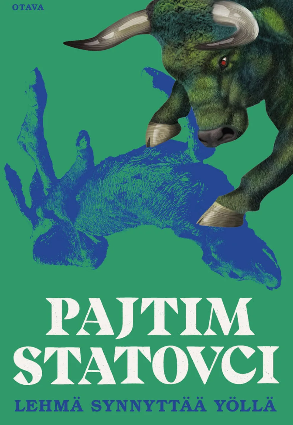 Lehmä synnyttää yöllä (signeerattu)