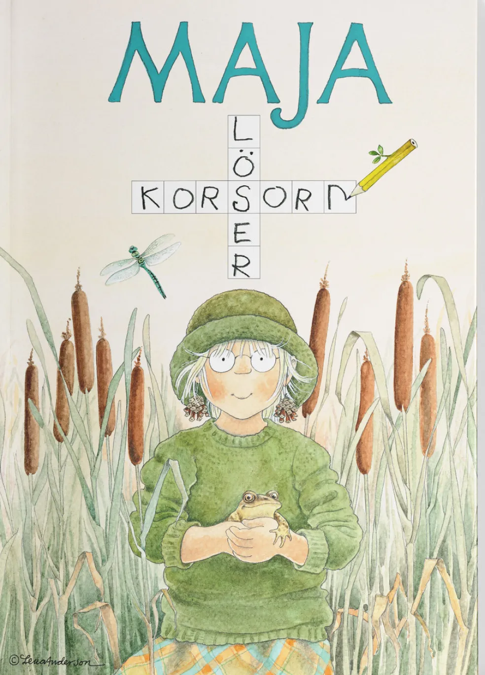 Maja löser korsord