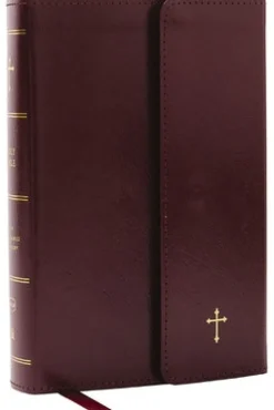 NKJV Compact Paragraph-Style Bible w/ 43,000 Cross References, Burgundy Leatherflex w/ Magnetic Flap, Red Letter, Comfort Print: Holy Bible, New King James Version