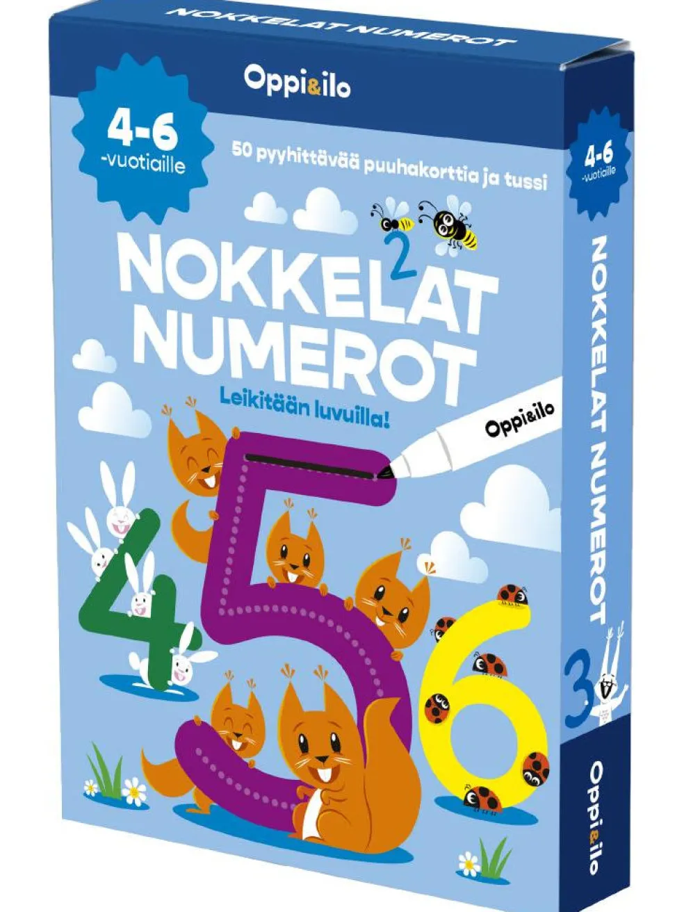 Nokkelat numerot -puuhakortit 4-6 v