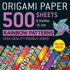 Origami Paper 500 sheets Rainbow Patterns 6 inch (15 cm)