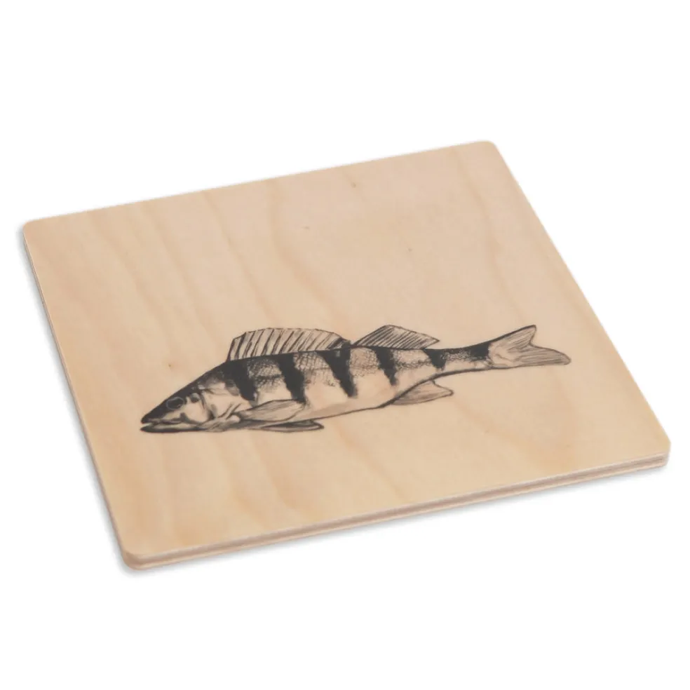 Pannunalunen Miiko Ahven koivuvaneri, melamiinipinta 17x17x0,6 cm