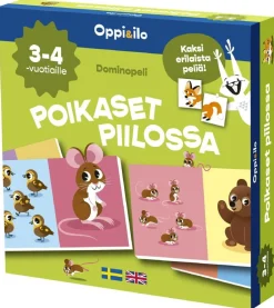 Poikaset piilossa -dominopeli 3-4 v