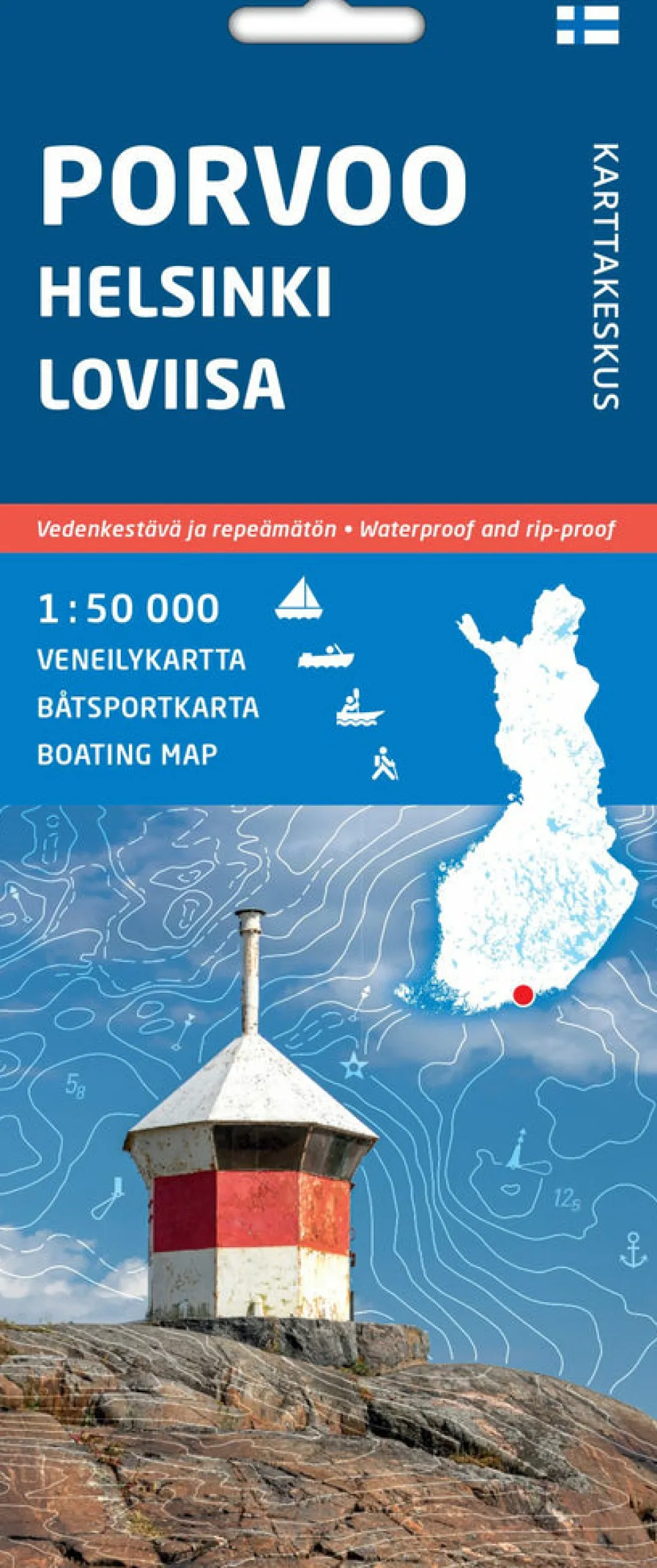 Porvoo Helsinki Loviisa, veneilykartta 1:50 000