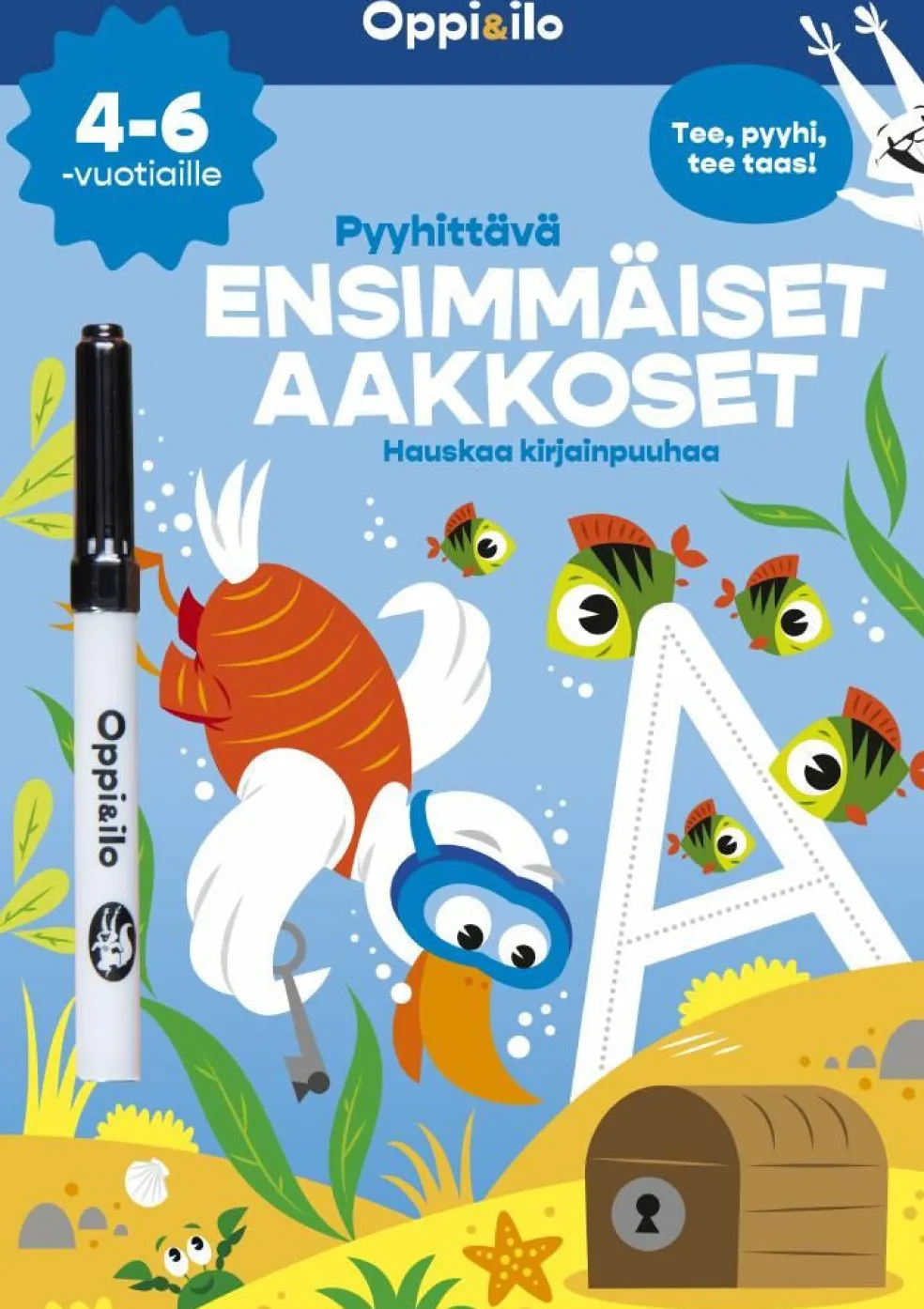 Pyyhittävä Ensimmäiset aakkoset -puuhakirja 4-5 v.