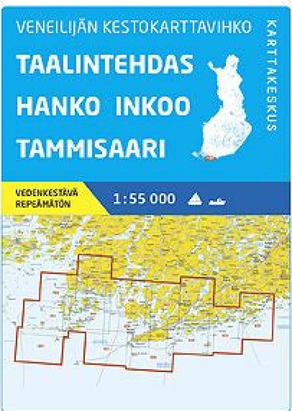 Veneilijän kestokarttavihko Taalintehdas-Hanko-Tammisaari-Inkoo 1:55 000
