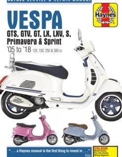 Vespa GTS, GTV, GT, LX, LXV, S, Primavera & Sprint (05 - 18)